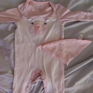 Onesie outfit with bandana for fashion bib 6-9mon